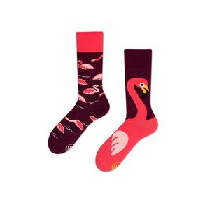 Bordovo-fuchsiové ponožky Pink Flamingo obraz