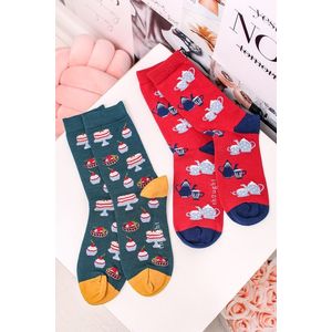 Vícebarevné ponožky Tea & Cake Sock Pack - dvojbalení obraz
