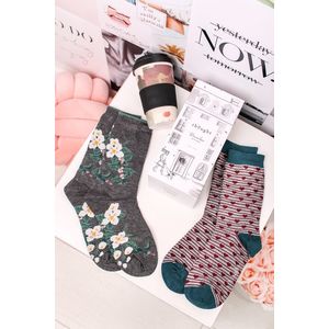 Dárkový set hrnek + ponožky Floral Bamboo Cup & Socks Gift Set obraz