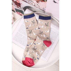 Béžové ponožky Goosey Lucy Bird Socks obraz