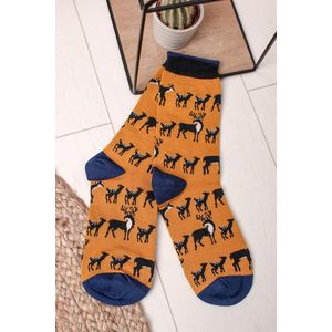Modro-žluté ponožky Animal Kin Socks obraz