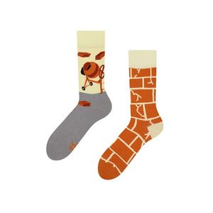 Šedo-oranžové ponožky Builder obraz