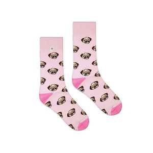 Světle růžové ponožky Pugs obraz