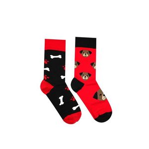 Černo-červené ponožky Toby obraz