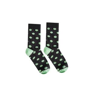 Šedo-zelené tečkované ponožky Green Dots obraz