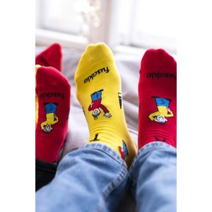 Žluto-červené ponožky Pat & Mat obraz