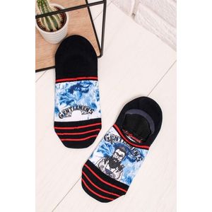 Pánské modro-červené kotníkové ponožky Barber obraz