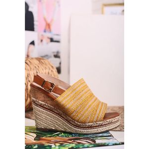 Žluté platformové sandály Oriana obraz