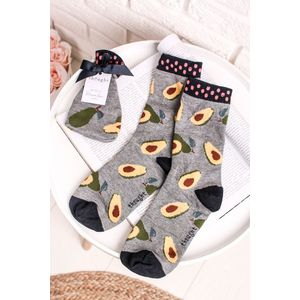Šedé ponožky Avocado Sock In A Bag obraz