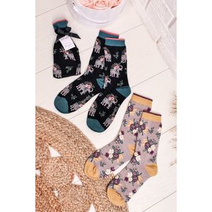 Vícebarevné ponožky Pretty Elephant Socks In A Bag - duopack obraz