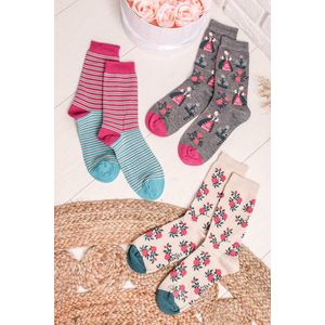 Vícebarevné vzorované ponožky Matthia Socks - 3pack obraz