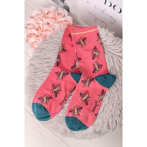 Růžové ponožky Insetto Socks obraz