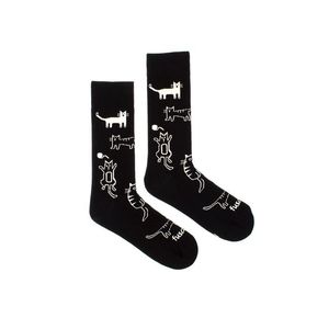 Černo-bílé ponožky Soft Kitty obraz