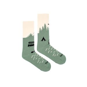Béžovo-zelené ponožky Kayaking obraz