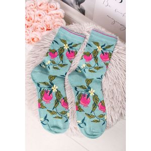 Tyrkysově-růžové ponožky Frutta Socks obraz