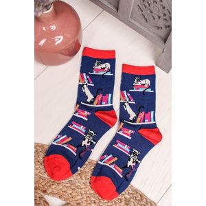 Modro-červené ponožky Gatto Socks obraz