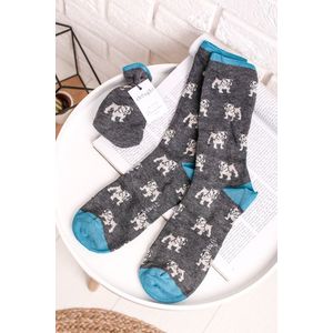 Pánské modro-šedé ponožky Matteo Socks In A Bag obraz