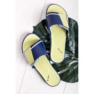 Modro-žluté gumové pantofle Pool Slide obraz