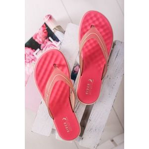 Béžovo-růžové gumové pantofle Delta Thong obraz