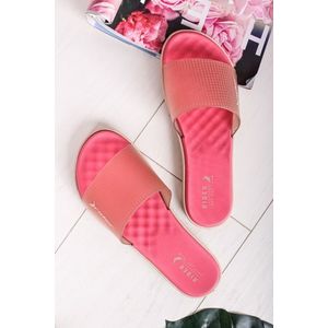 Béžovo-růžové gumené pantofle Wave obraz