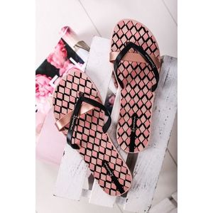 Černo-růžové gumové pantofle Kirei Silk V obraz