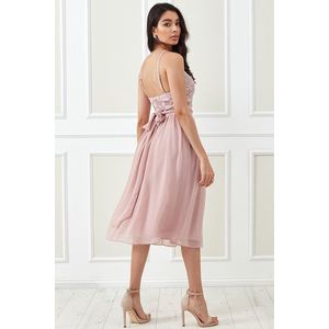 Světle růžové midi šaty Audrey obraz
