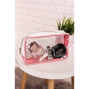 Růžovo-transparentná kosmetická taška Gloria obraz