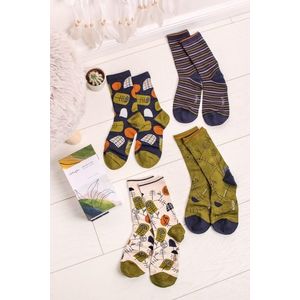 Vícebarevné ponožky v dárkové krabičce Sybil Sock Box - čtyř balení obraz
