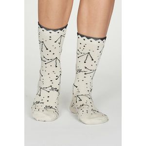 Béžové vzorované ponožky Libra Bamboo Zodiac Star Sign Socks obraz