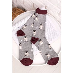 Pánské šedé vzorované ponožky Lyman Bamboo Dog Socks obraz