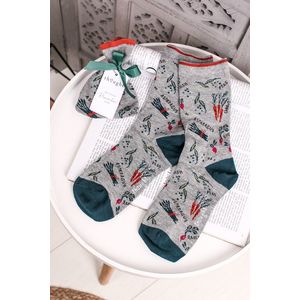 Šedo-zelené ponožky Agatha Bamboo Veggies Socks in a Bag obraz