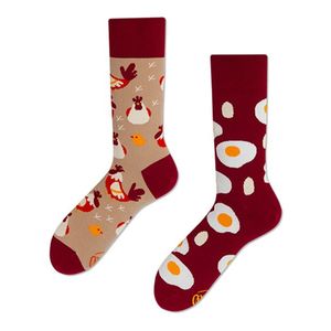 Béžovo-hnědé ponožky Egg and Chicken obraz