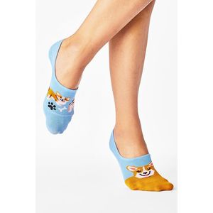 Modro-žluté balerínkové ponožky Playful Dog Noshow obraz