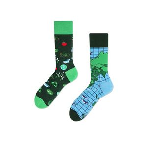 Zeleno-modré ponožky Save The Planet obraz