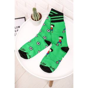 Zelené vzorované ponožky Futbalista obraz
