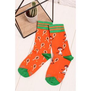 Zeleno-oranžové ponožky Tenista obraz