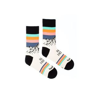 Vícebarevné vzorované ponožky Ráno na horách obraz