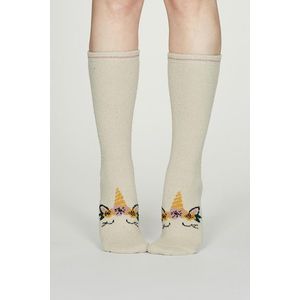 Béžové vzorované ponožky Rebecca Fuzzy Socks obraz
