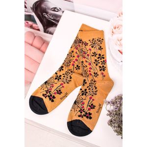 Žluté květované ponožky Amice Floral Socks obraz