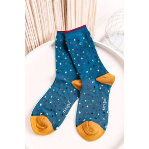 Modré tečkované ponožky Emme Bamboo Spot Socks obraz