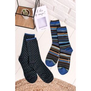 Pánské vzorované ponožky v dárkovém balení Philip Bamboo Sandwich Socks - dvojbalení obraz