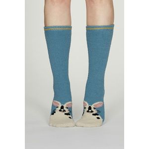 Modré vzorované ponožky Rebecca Fuzzy Socks obraz