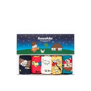 Vícebarevné ponožky v darčekové krabičce Večerníček - 5pack obraz