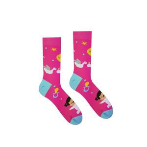 Fuchsiové vzorované ponožky Little Girl obraz