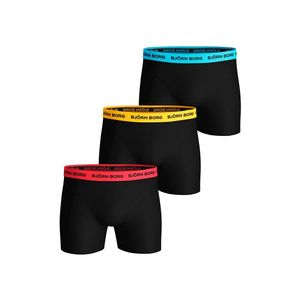 Černé boxerky Neon Solid Essential Shorts - trojbalení obraz