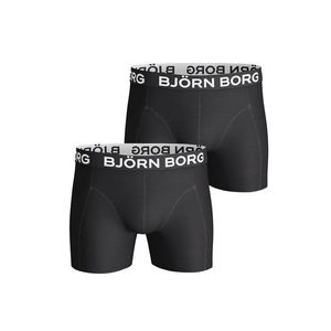 Černé boxerky Solid Cotton Stertch Shorts - dvojbalení obraz