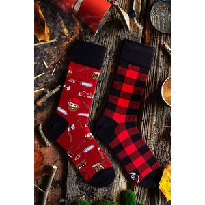 Červené kárované ponožky Lumberjack Life obraz
