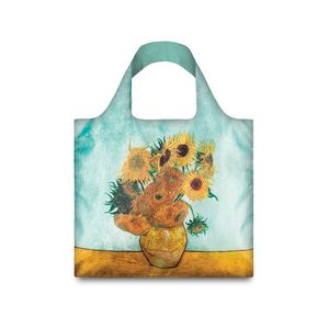 Světle modrá taška Loqi Vincent Van Gogh Vase with Sunflowers obraz