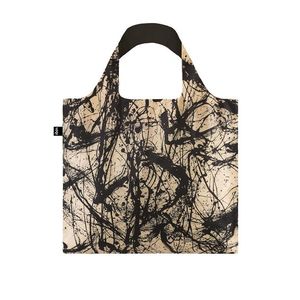 Smetanovo-černá taška Jackson Pollock Number 32 obraz