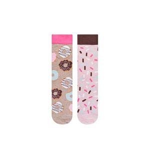 Dámské béžovo-růžové ponožky Doughnut obraz